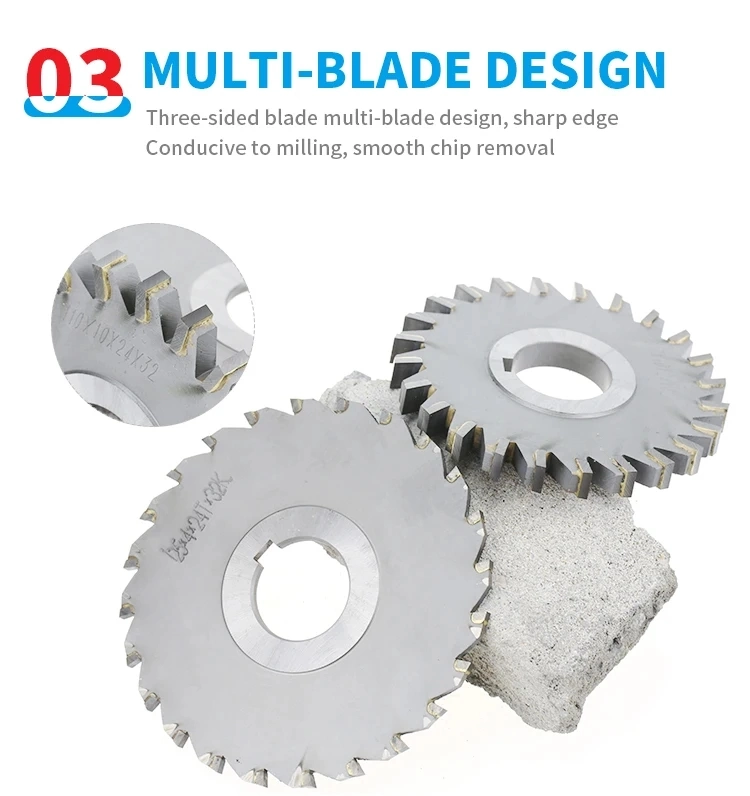 Carbide Triple Cutting Edge Straight Tooth Disc Cutter Carbide Triple Cutting Edge Saw Blade Milling Cutter