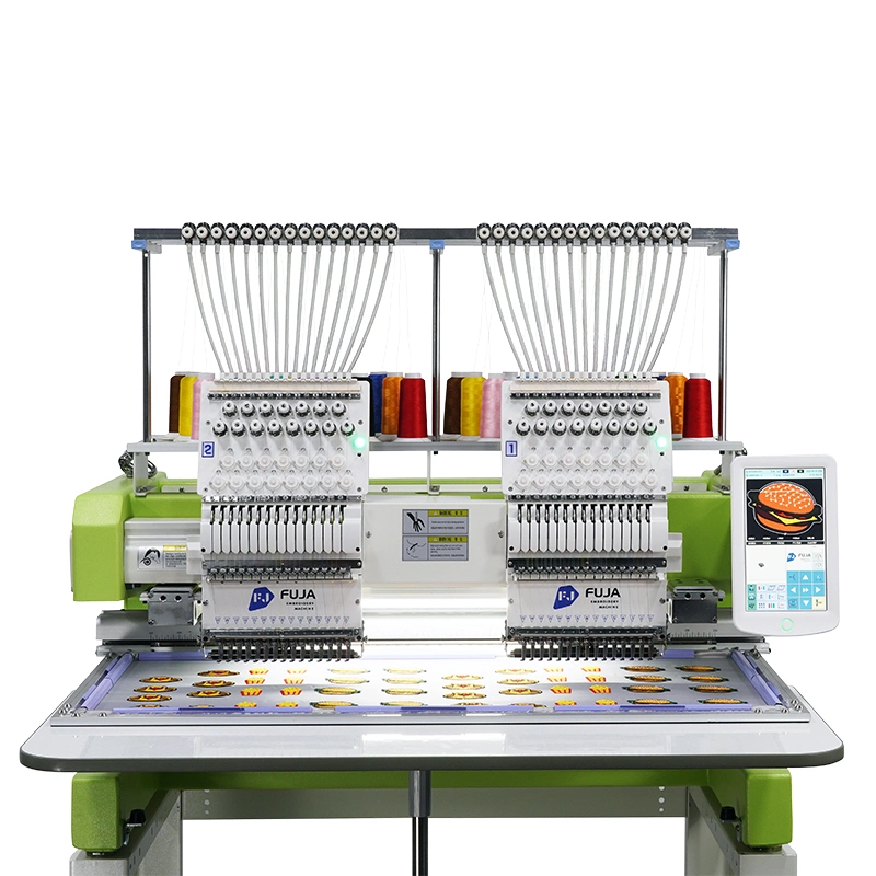 High Quality 2 Heads Multi Needles Automatic Trimming Thread Hat T-Shirt Embroidery Machine
