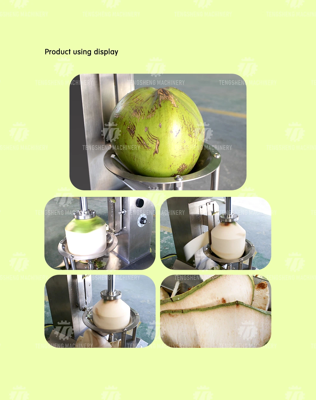 800W Automatic Coconut Trimming Machine Coconut Peeler Peeling Machine Ts-P25