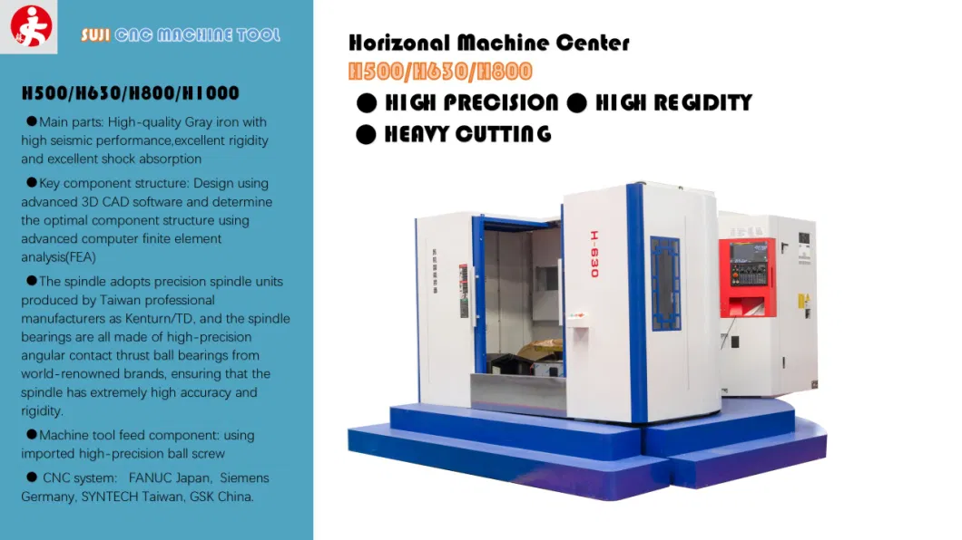 Suji CNC Horizontal Machining Center Milling Boring Cutting Lathe Machine