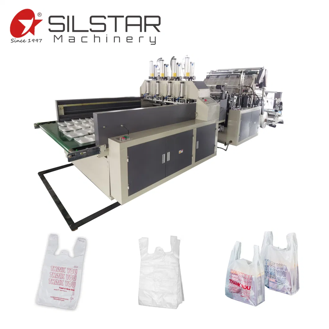 Flat Bottom Seal T-Shirt Vest Bag Making Machine