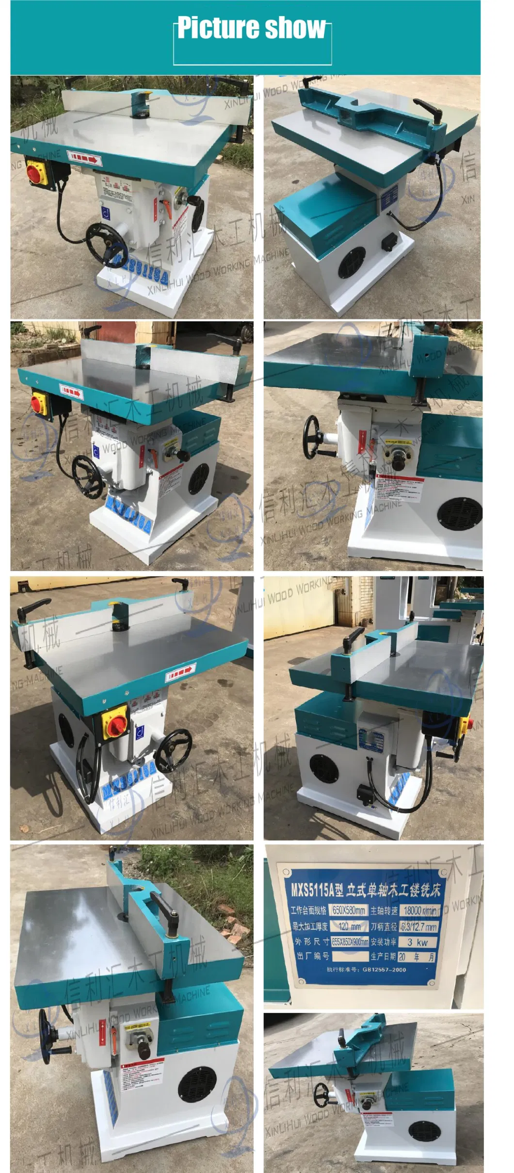 Woodworking Machinery Trimming Slotting Machine with Adjustable Angle Tenoner Tooling / Vertical Milling Machine