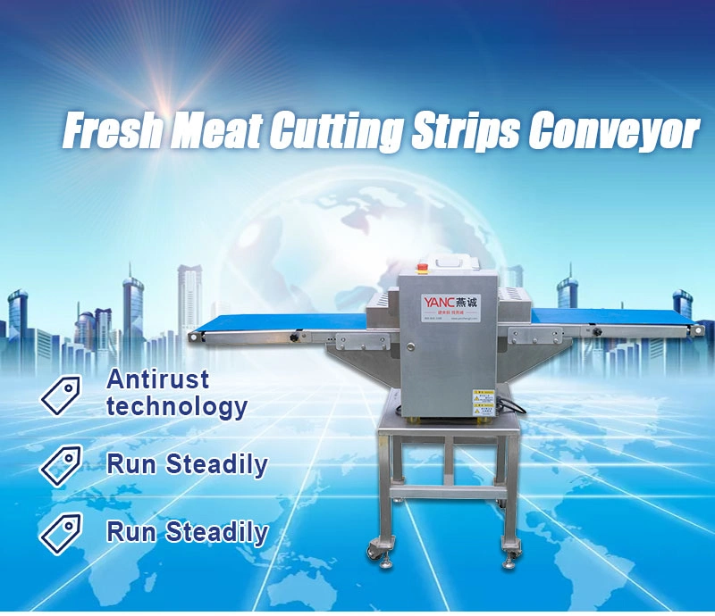 Belt Conveyor 304 Stainless Steel 300kg Per Hour Small Horizontal Chicken Breast Slicer