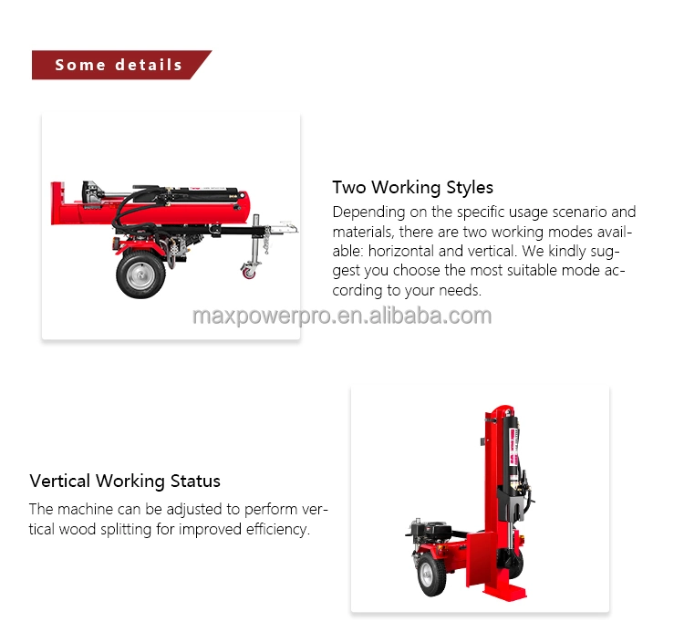 Popular Log Splitter 40 Tons Dr-Gl-40t Gasoline Engine Horizontal Fast Wood Splitter