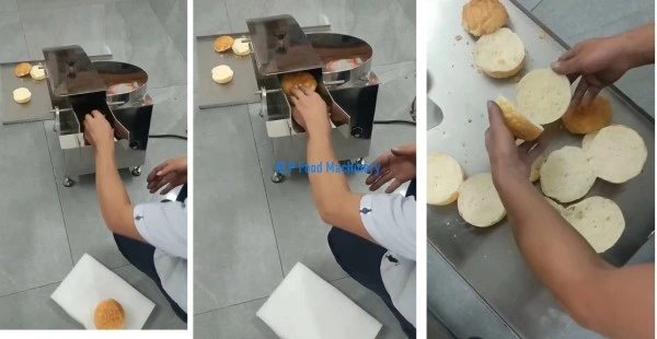 Hamburger Slicer/Burger Machine/Hotdog Buns Slicer /Breads Horizontal Cutting Machine/Buns Slicer