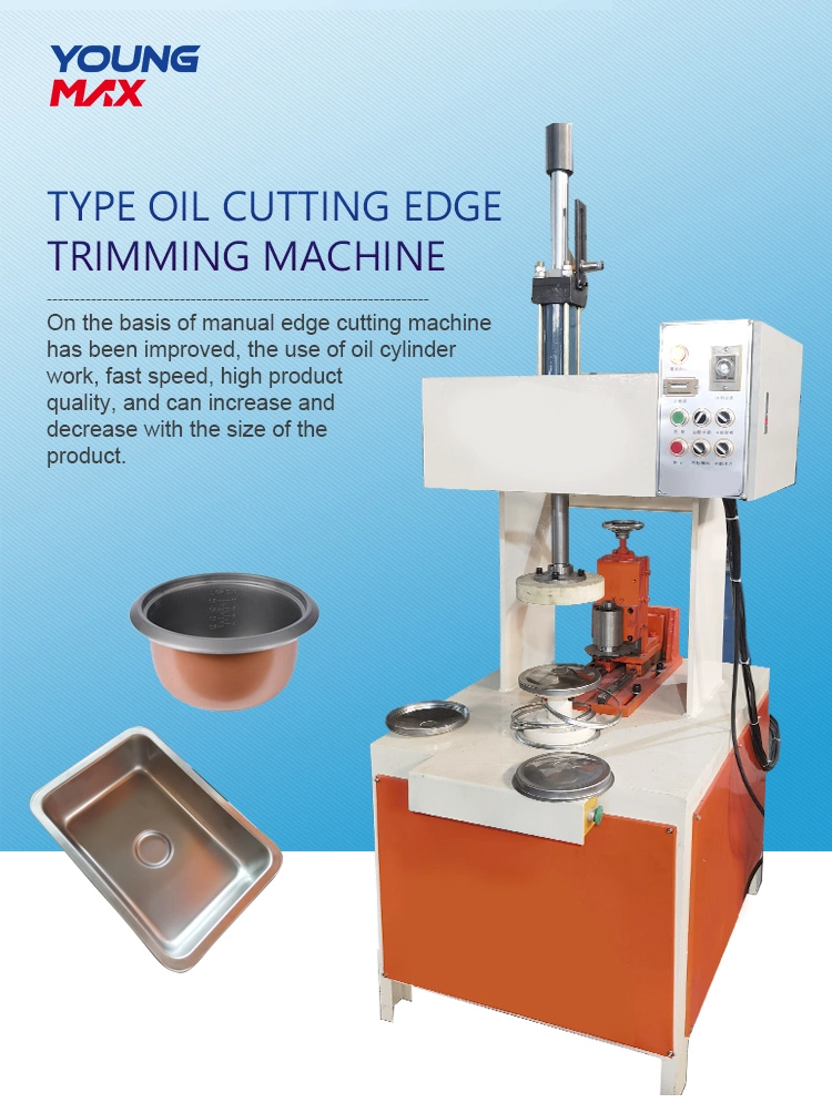 Pot Lid Edge Trimming Aluminum Cutting Beading Crimping Machine