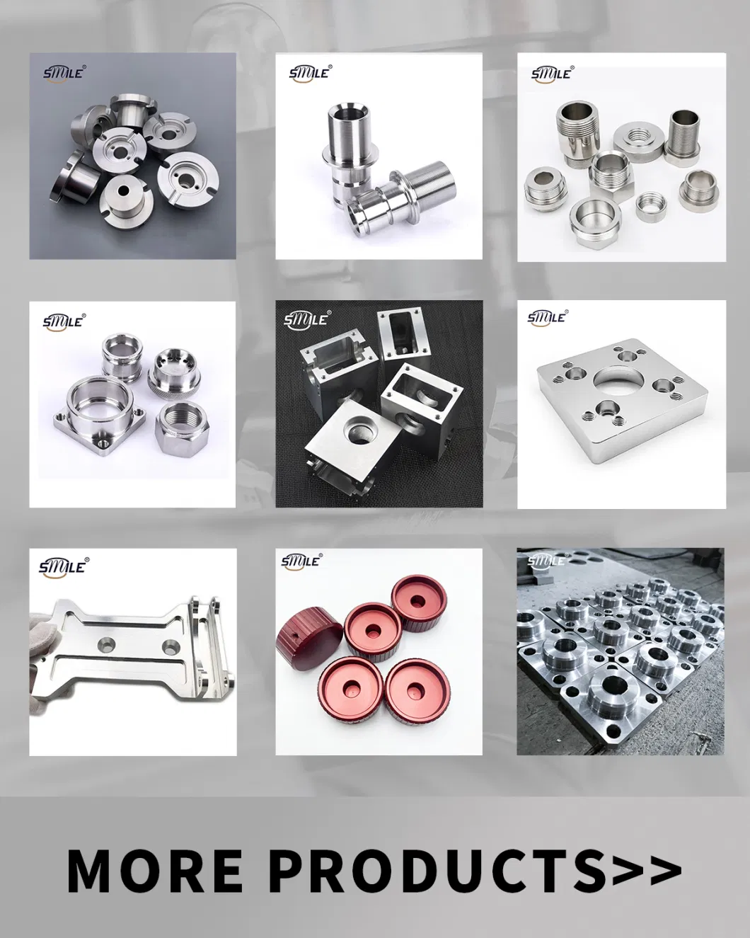 Smile OEM Customized Design Precise Aluminum CNC Machining Machined Milling Parts CNC Machined Parts
