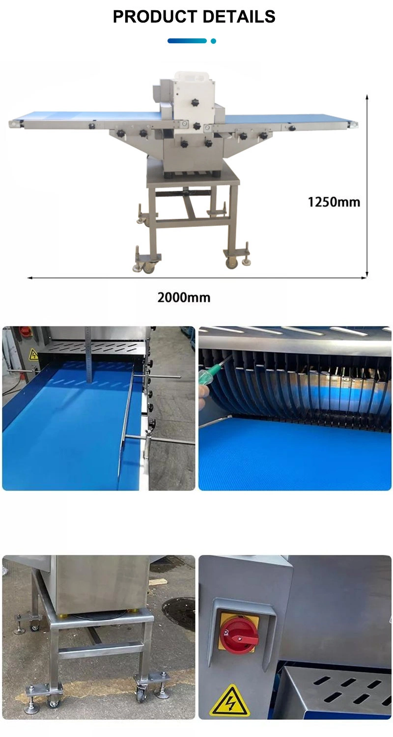 Belt Conveyor 304 Stainless Steel 300kg Per Hour Small Horizontal Chicken Breast Slicer