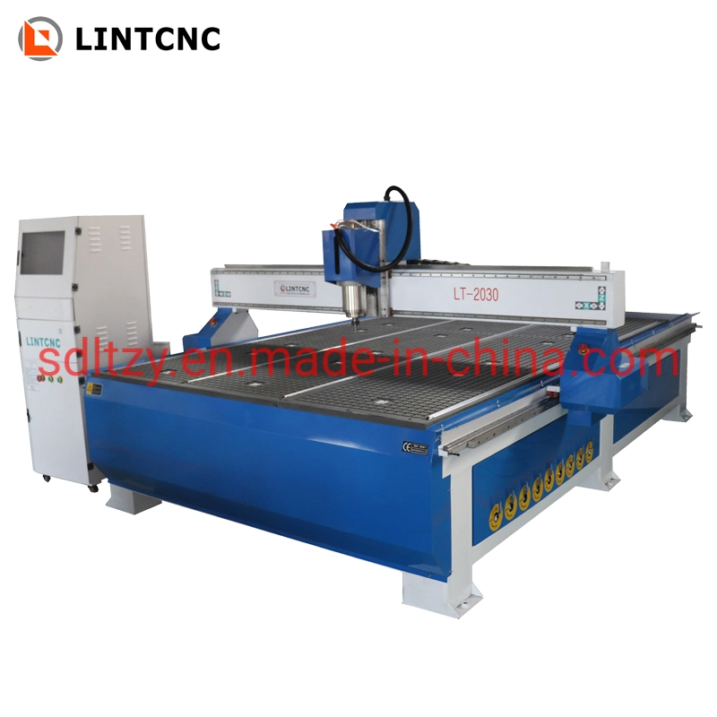 3.5kw Air Cooled Spindle Woodworking Router CNC Machine 2030 1530 4 Axis Vacuum Working Table with Dust Collector Furniture Bed Cupboard Processing 3D