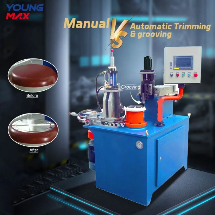 Pot Lid Edge Trimming Aluminum Cutting Beading Crimping Machine