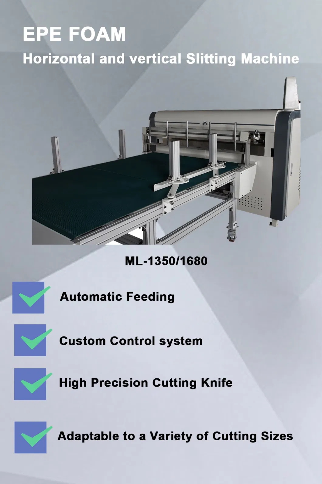 EPE XLPE XPE PE CNC Control Pearl Cotton Automatic Feeding and Cutting EPE Foam Cutting Machine