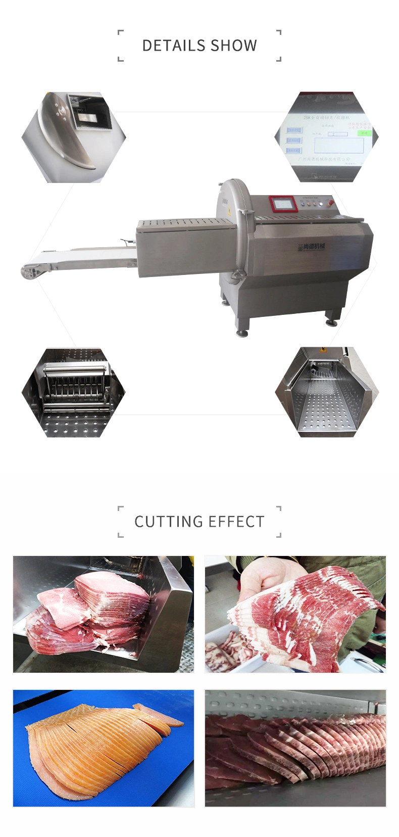 Horizontal Style Chicken Breast Slicer Fresh Meat Cutting Slicer