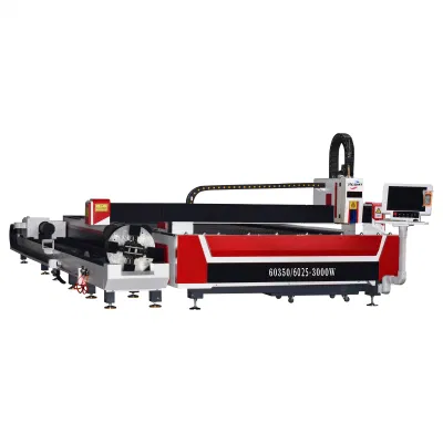 Hcgmt® 3000W/350mm/6m/6*2.5m Sheet Metal and Pipe CNC Fiber Laser Cutter Source Price
