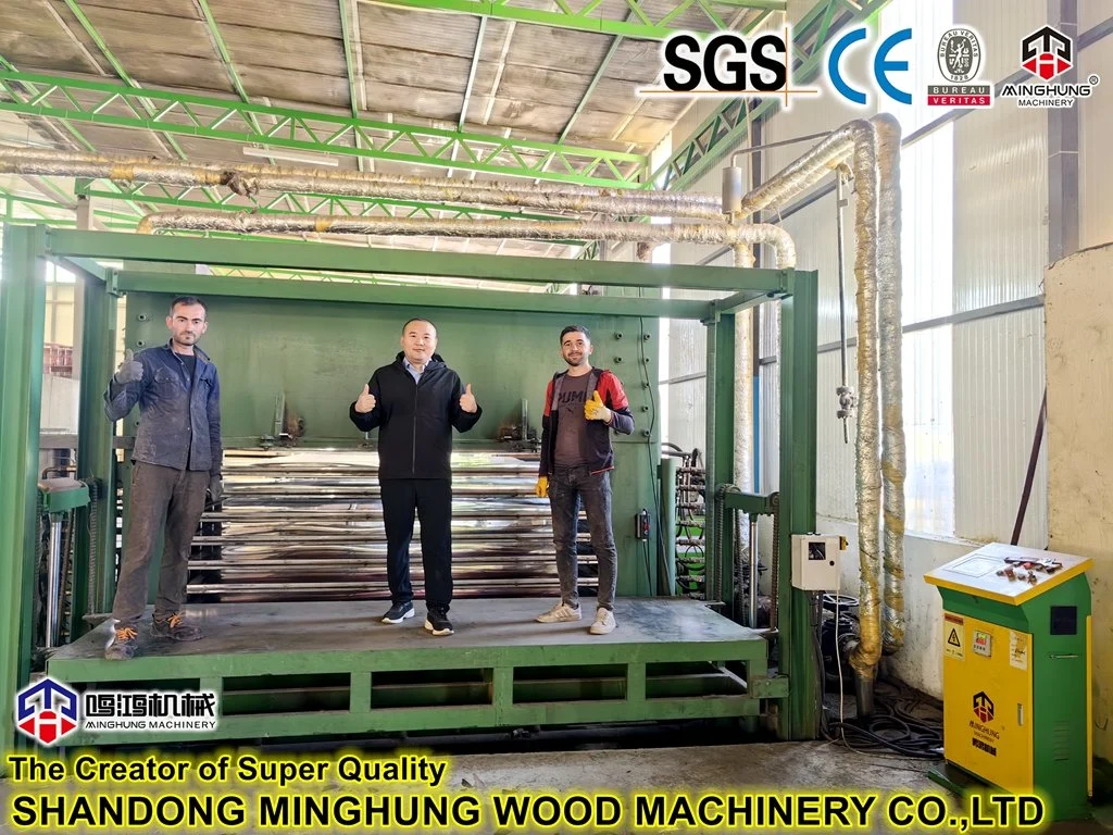 Hydraulic Woodworking Veneer Plywood Hot Press Machine with Automatic Loader and Unloader