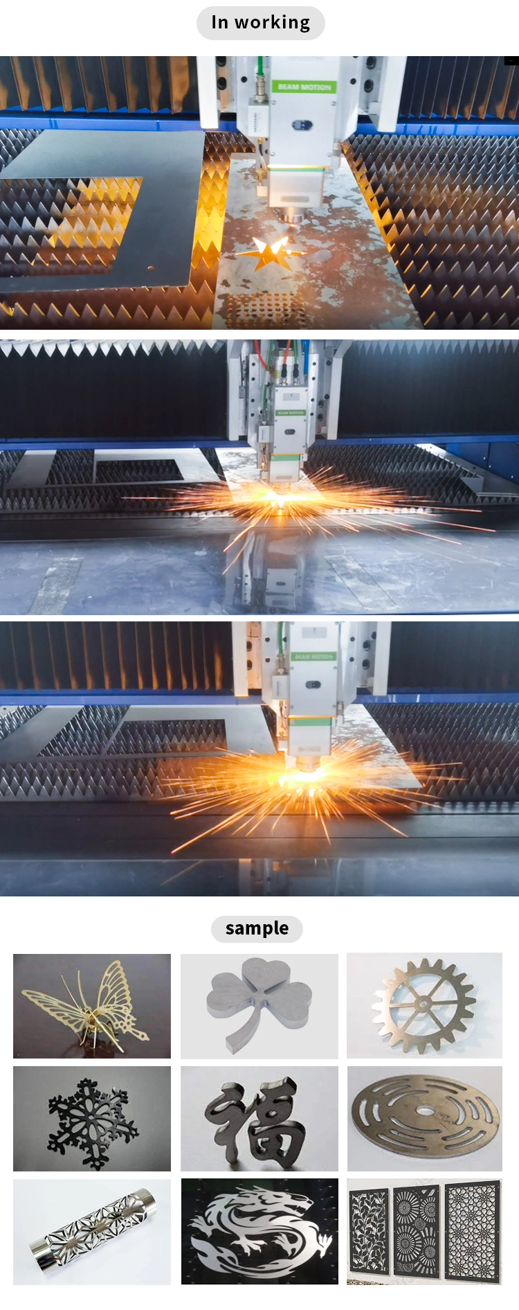 Desktop CNC Fiber Laser Metal Cutting Machine with Exchange Table and Full Protection Cover Option for Plate Carbon Steel Sheet Iron Brass Copper Made in China