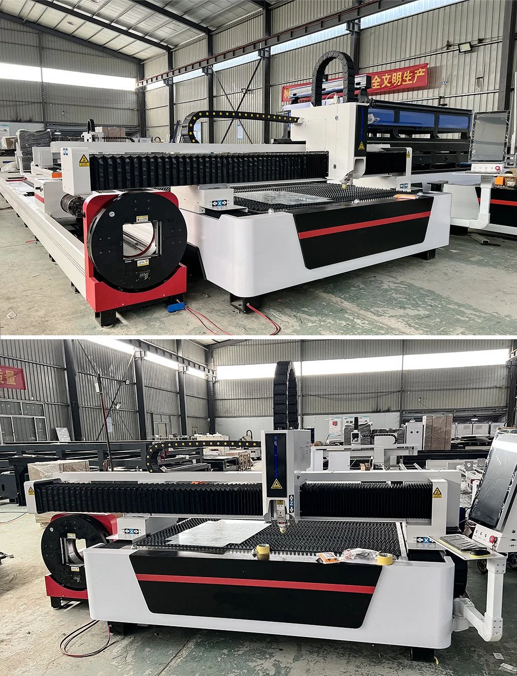 China Manufacturer 3m 6m Pipe 3015 Sheet Metal Steel 1500W 2000W CNC Fiber Laser Cutting Machine