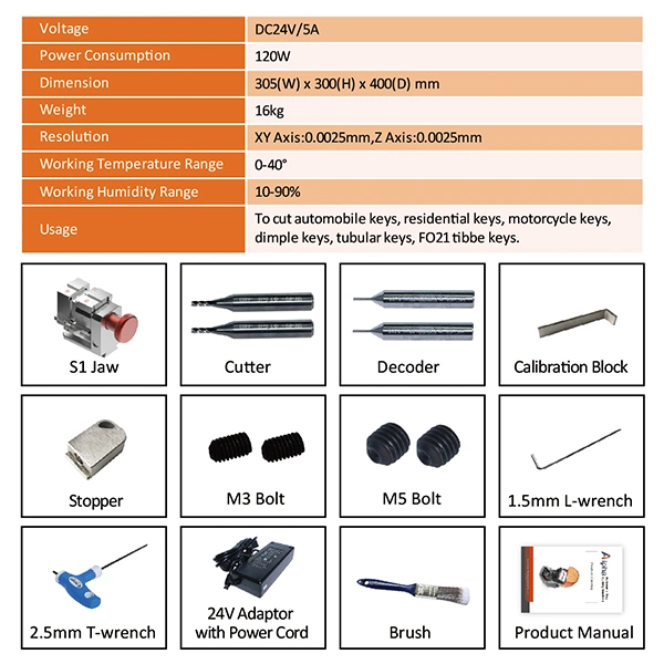 High Performance Key Cutting Machines for Sale Auto Computer Programmer Laser Machine