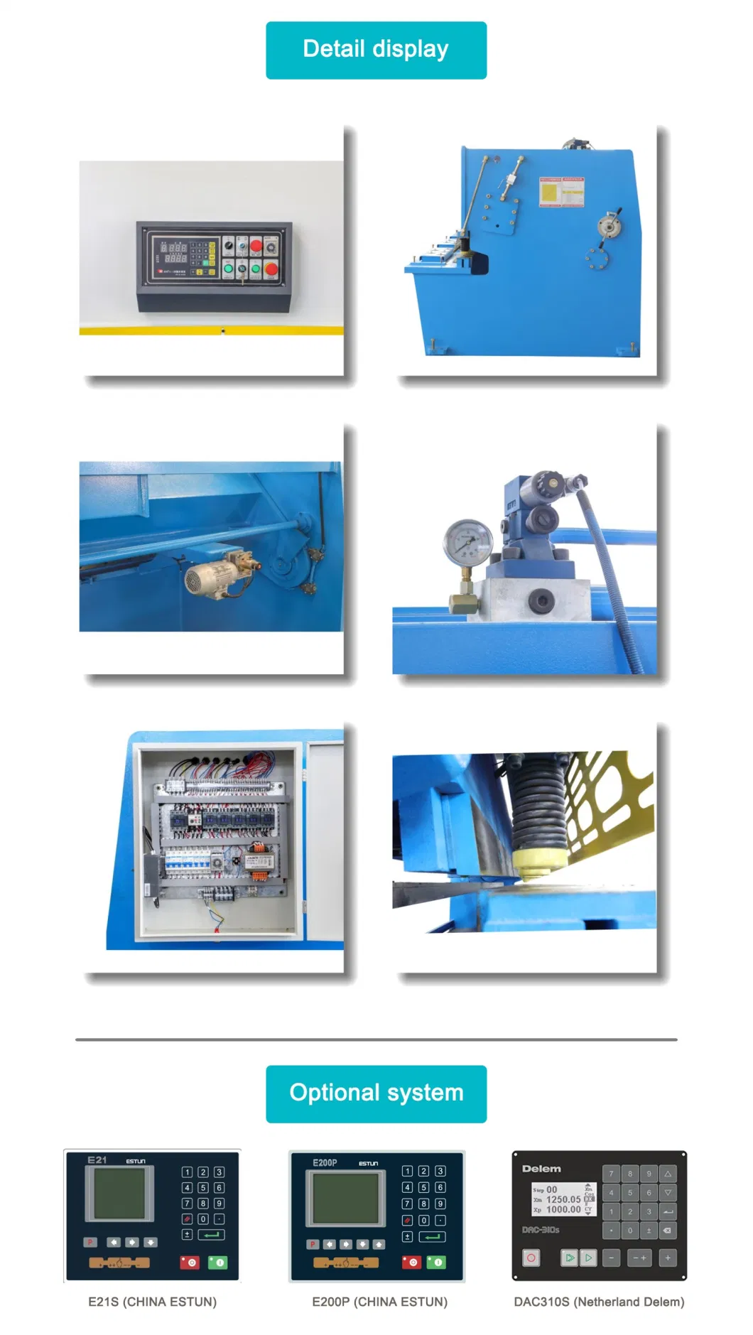 Xinmechan 6mm Hydraulic Guillotine Shearing Machine Sheet Metal Cutting Machine