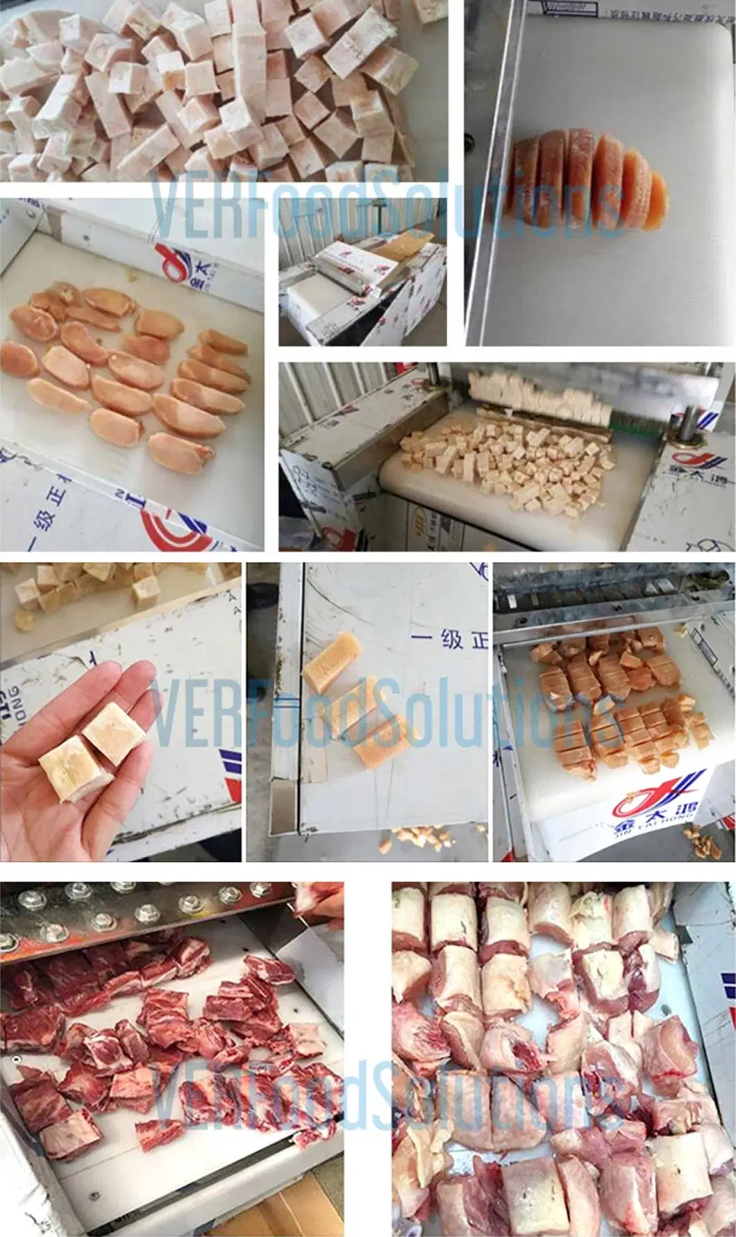 CE Certified Meat Cutting Machine/Frozen Meat Dicer/Chicken/Pork/Beef/Chicken Breast Frozen Meat Cube Cutting Machine for Sale