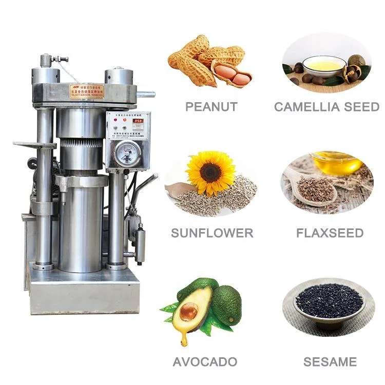 Small Hydraulic Coconut Seasme Cocoa Bean Oil Extractor Oil Presser Cold Oil Press Machine