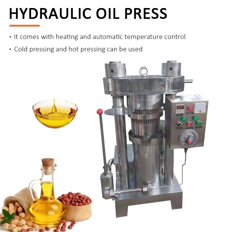 Black Seed Coconut Palm Kernel Sunflower Cold Hydraulic Oil Press Machine for Small Business