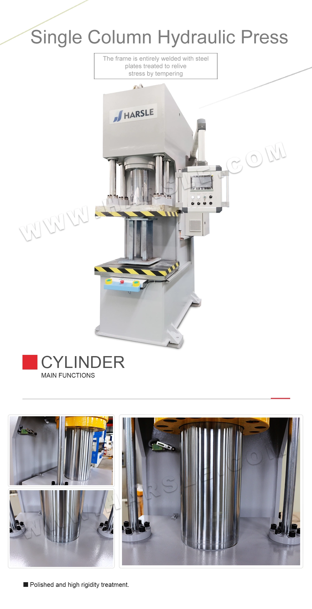 Harsle Y41 Heavy Duty Stable Single-Column Hydraulic Press Machine From China