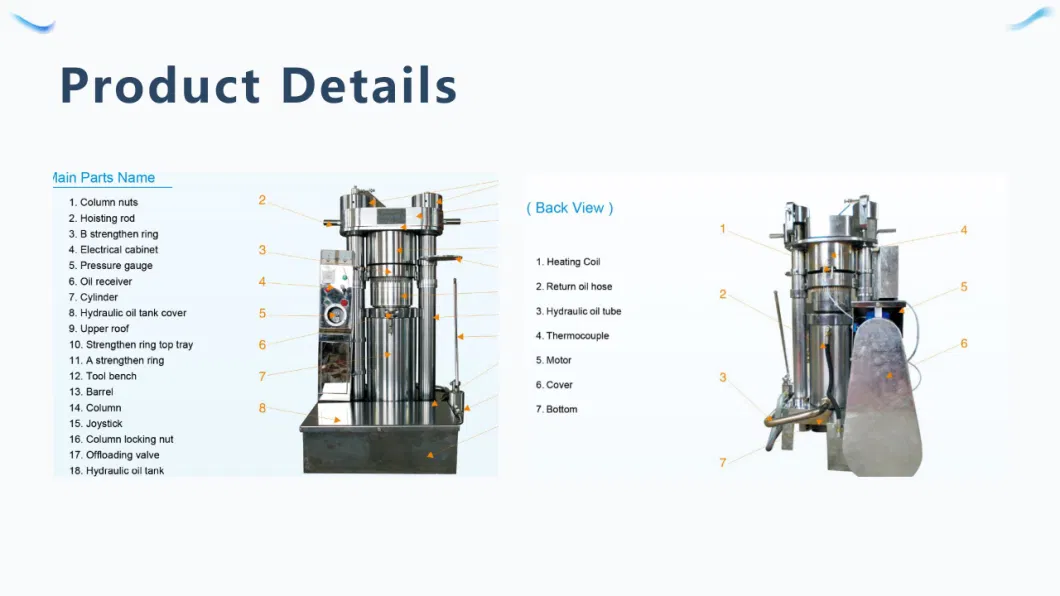 2022 China Home Use Mobile Hydraulic Oil Press