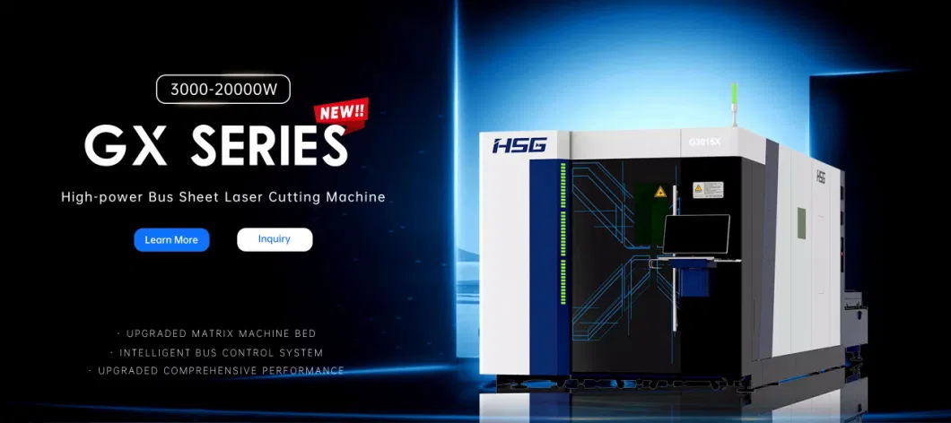 3000W 6000W High-Power Laser Cutting Machine for Metal Sheet Plate Ss Ms CS Al Brass Iron