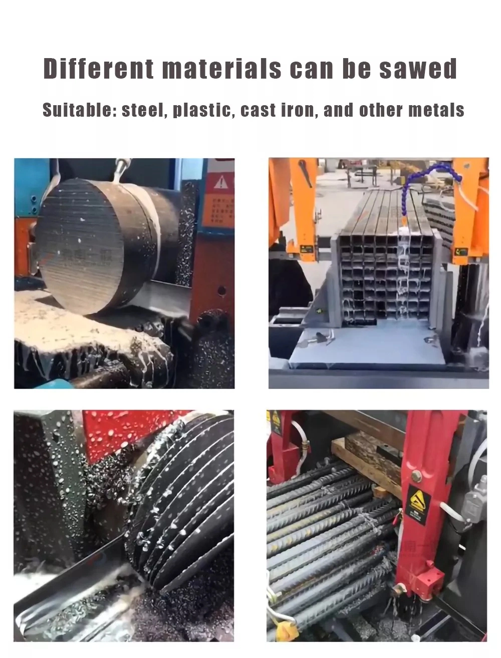 Sawing Machine Oblique Sawing Industrial Iron Metal Cutting Band Sawing Machine