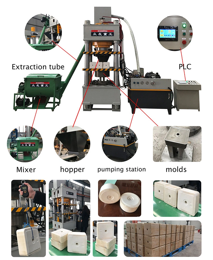 Good Price 315/500/800/1000 Ton Automatic Animal Salt Mineral Licking Block Press Machine/Powder Forming Hydraulic Press Machine for 5/10/15/20kg Salt Block