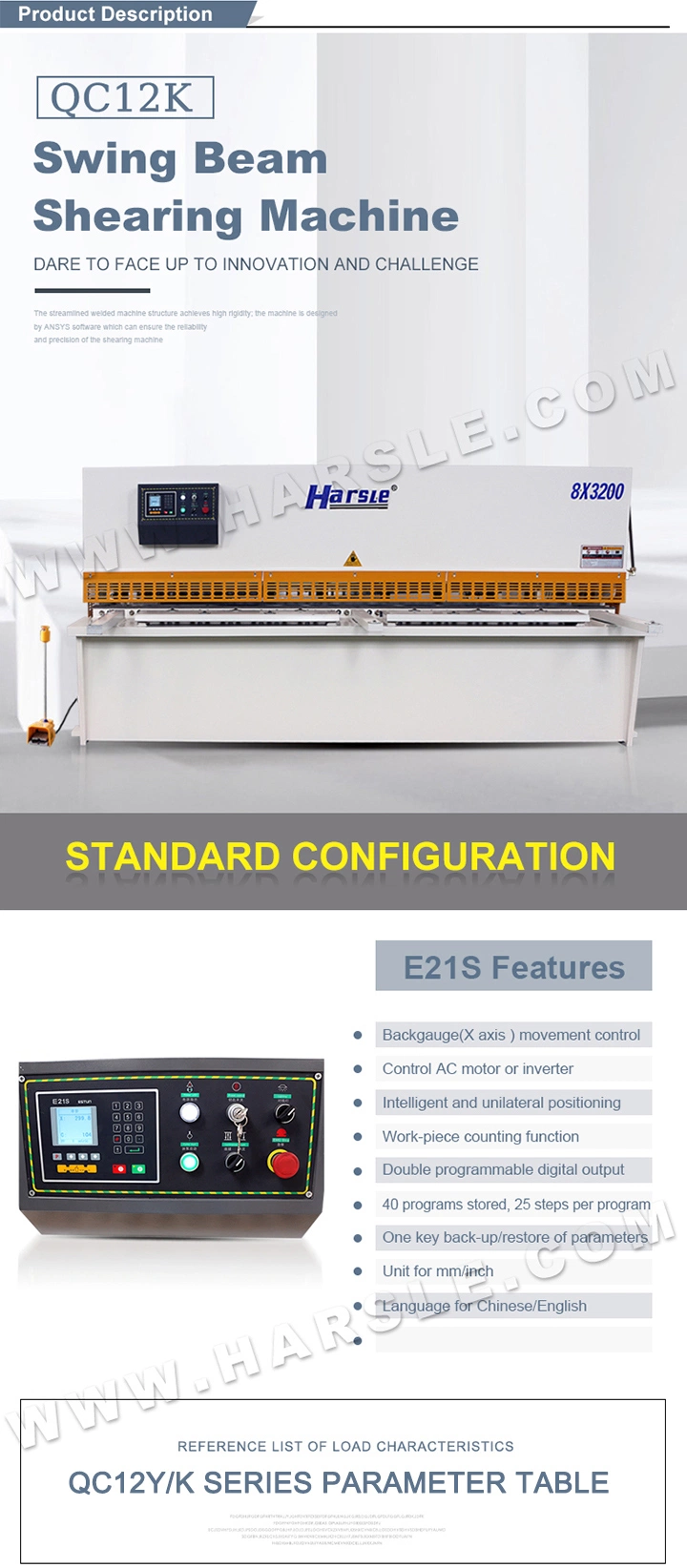 Swing Beam Sheet Plate Hydraulic Shearing Machine for Sale