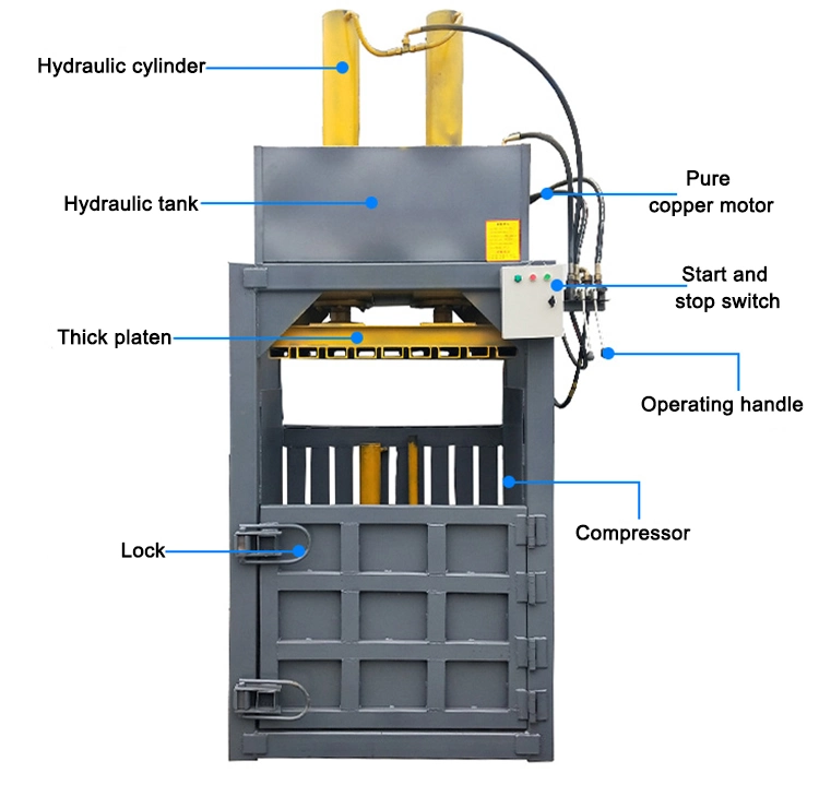 Scrap Metal Press Machinery for Sale Pet Bottle Pressing Machine Hydraulic Baling Press Manufacturers