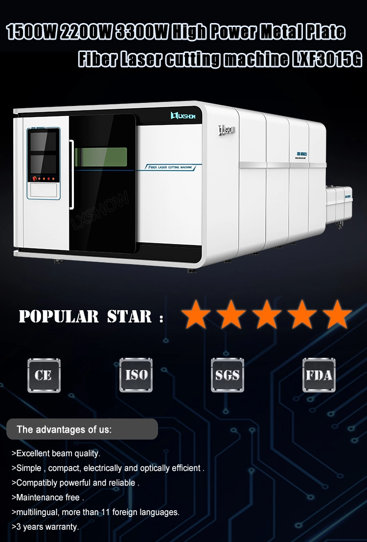 Factory Promotion 500W 1500W 1500watt 2000W 2kw 3000W Raycus Max CNC Aluminum Stainless Steel Metal Plate Fiber Laser Cutting Machine