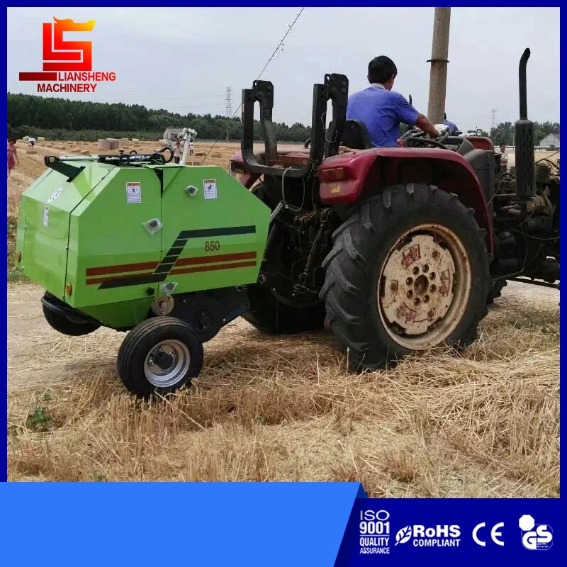 Tractor Power Small Hay Baler Grass Round Baler Baling Press Agricultural Pasture Baler Tractor Baling Machines Hydraulic Press