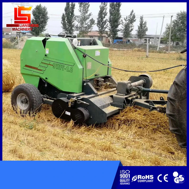 Tractor Power Small Hay Baler Grass Round Baler Baling Press Agricultural Pasture Baler Tractor Baling Machines Hydraulic Press