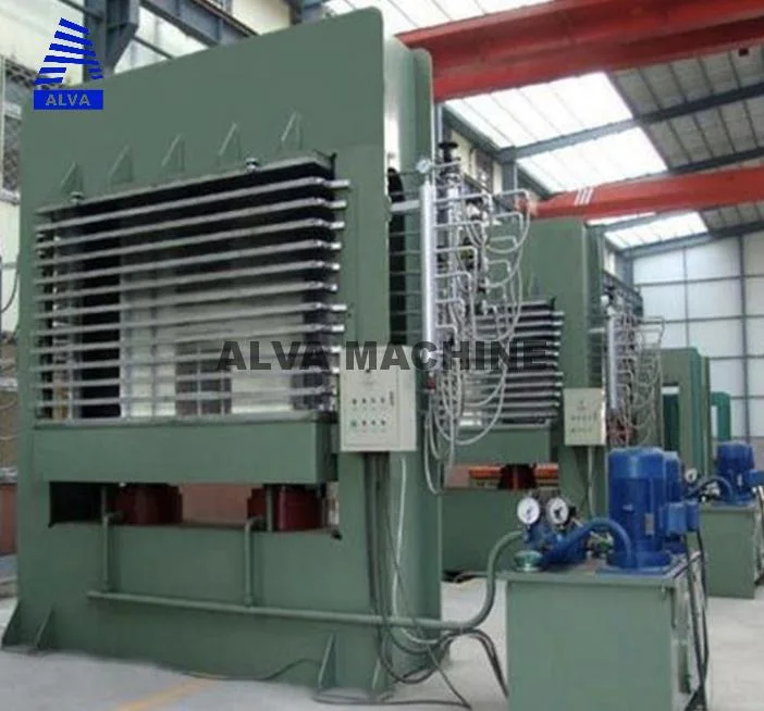 China Alva Plywood Machine Wood Based Panels Machinery 500/600/800 Tons Hydraulic Plywood Hot Press Machine for Plywood Production Line Making