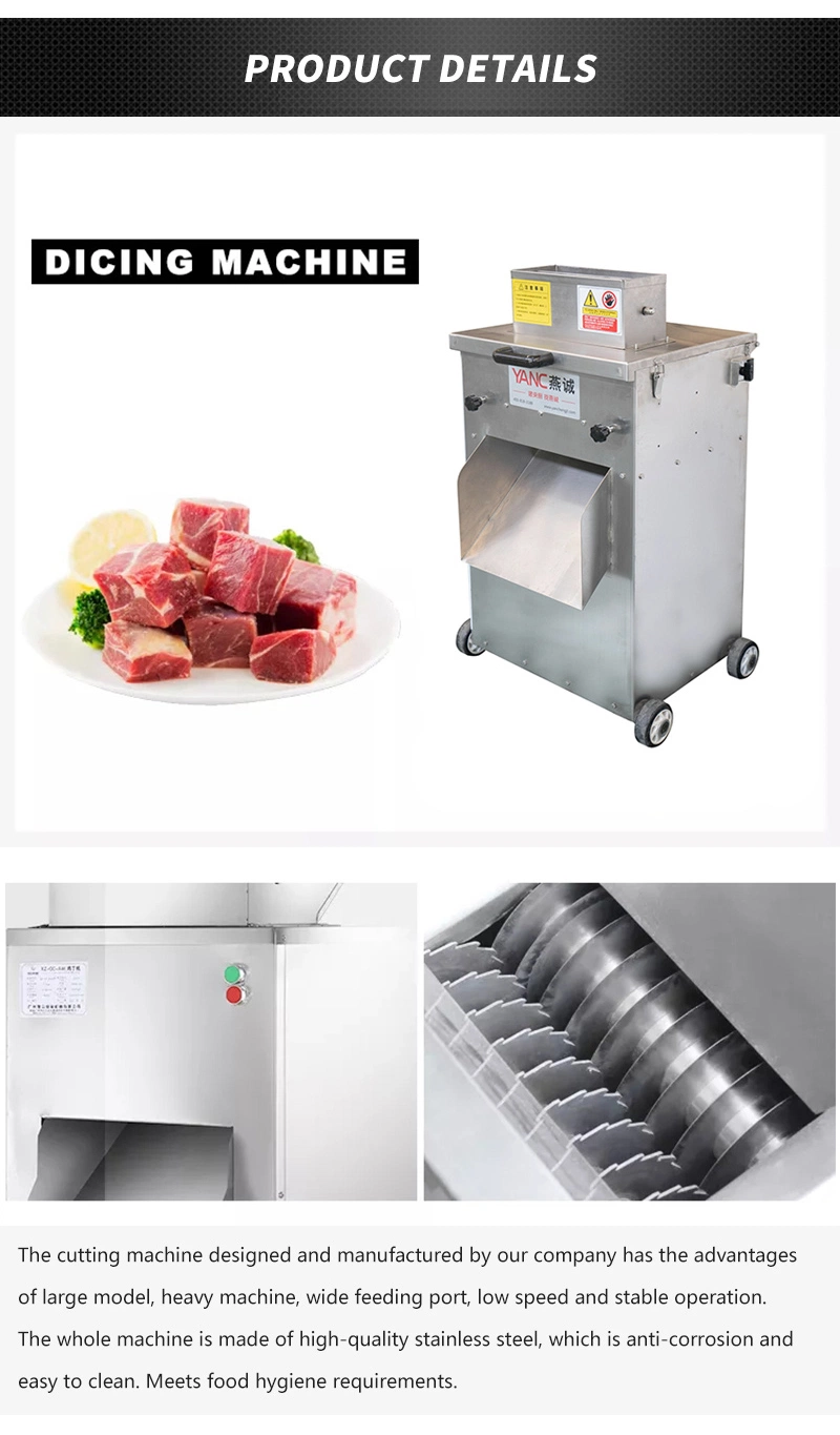 Chicken Cutting Machine 500 Kg Per Hour Industrial Fresh Meat Chicken Liver Cube Dicer Cutting Machine