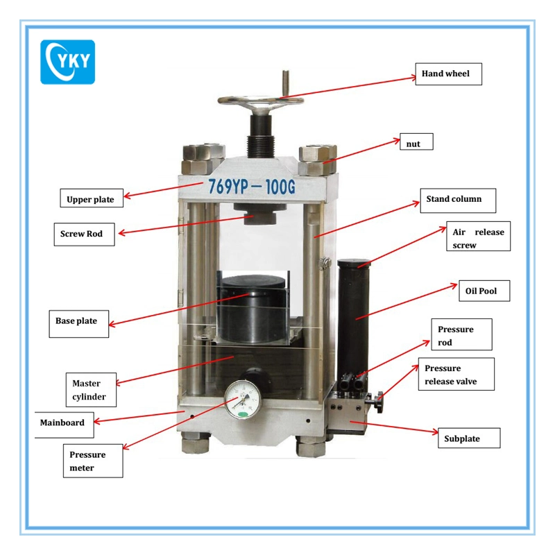 Small Electric Laboratory Hydraulic Press with Built in Hydraulic Pump