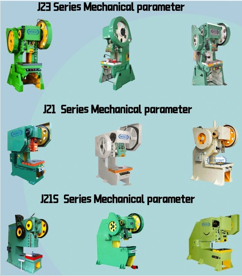 J23 Series 10 to 300ton Automatic Cheep Sheet Metal Mechanical Power Press /Eyelet Aluminium Stamping Pressing or Mechanical Punching Machine