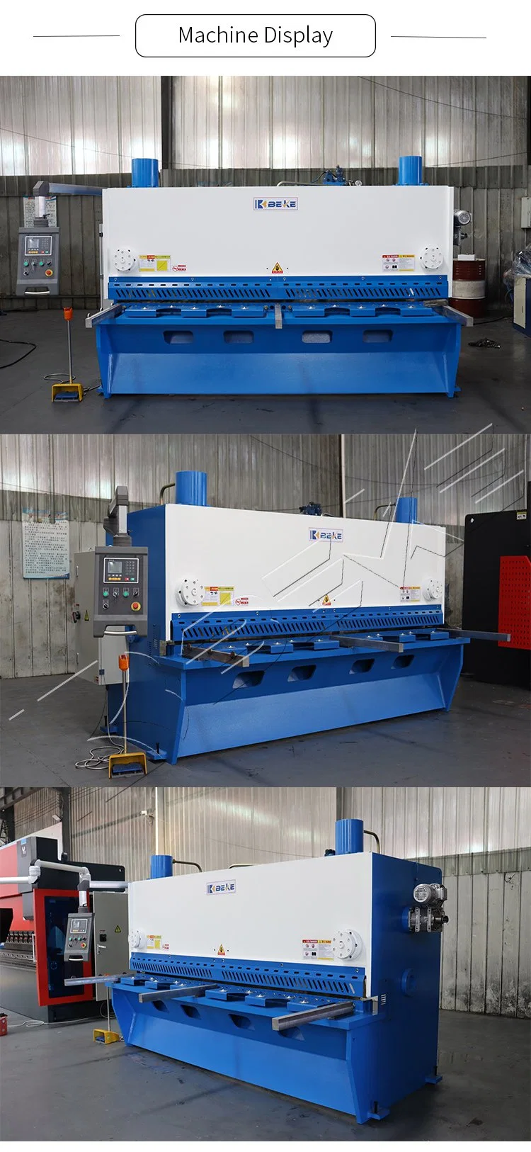 CNC Hydraulic Automatic Steel Plate Shearing Machine Cutting 8mm Ms