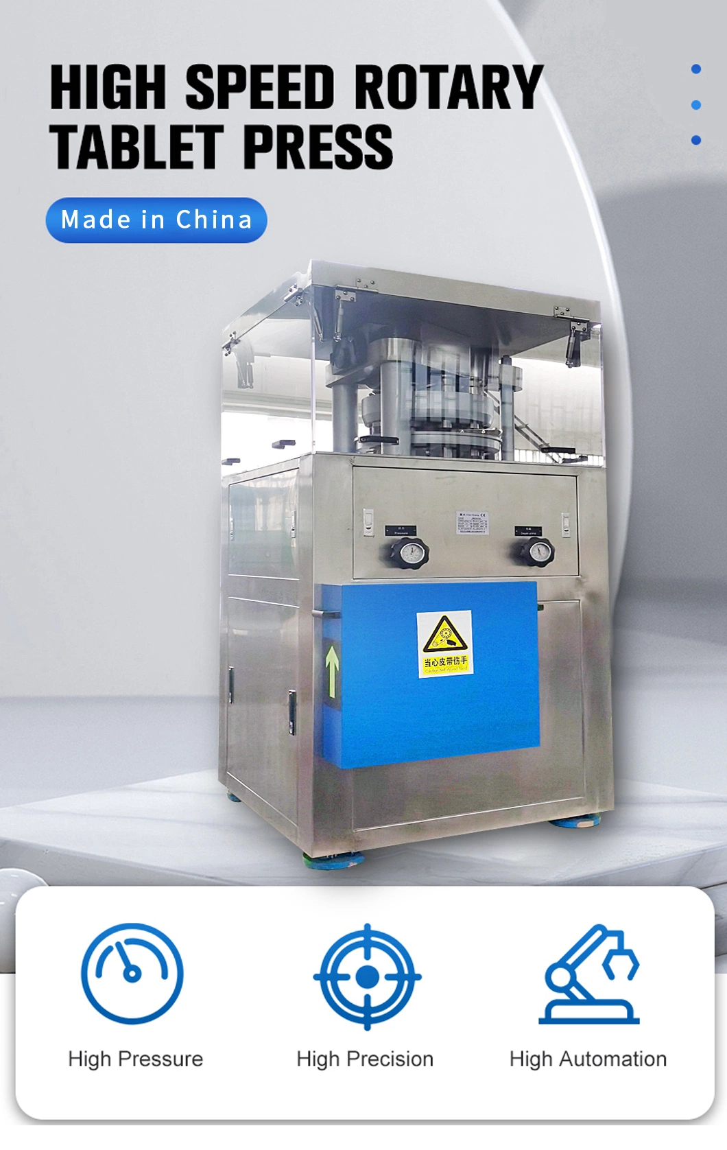 Small Hydraulic Bidirectional Rotary Tablet Press for Industrial-Grade Hydraulic Granulating Tablets