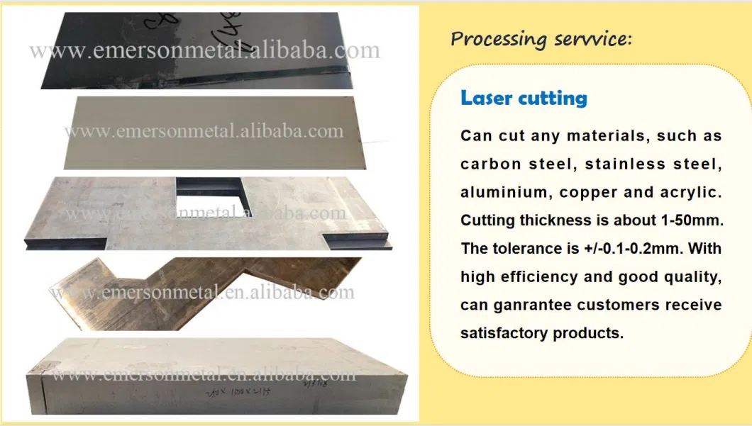 201 304 316L 310S 2205 2507 904L 430 409L 321 317L Stainless Steel Sheet Plate OEM Custom Fiber CNC Sheet Metal Fabrication Parts Service Laser Cutting Iron