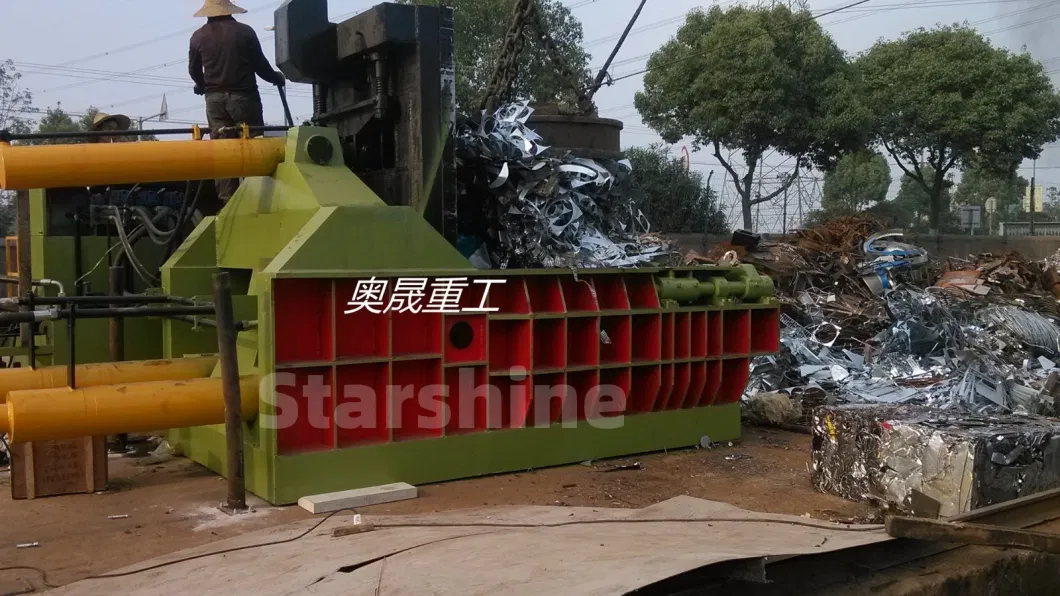 Beverage Cans Compactor Hydraulic Cotton Baler Scrap Baling Press for Metal Recycling Industry