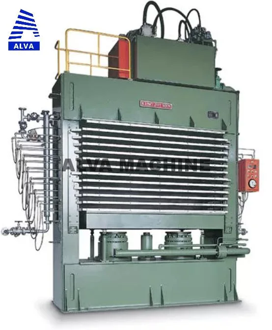 China Alva Plywood Machine Wood Based Panels Machinery 500/600/800 Tons Hydraulic Plywood Hot Press Machine for Plywood Production Line Making