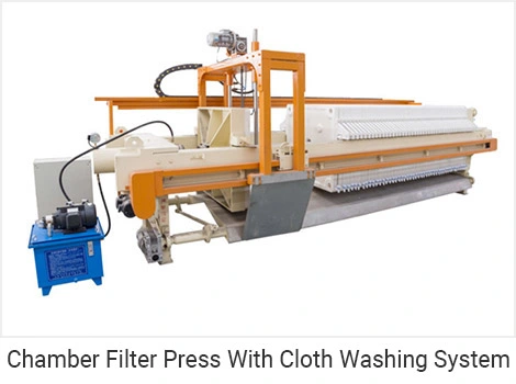 Automatic Industrial Hydraulic Sludge Chamber Filter Press with Washing system