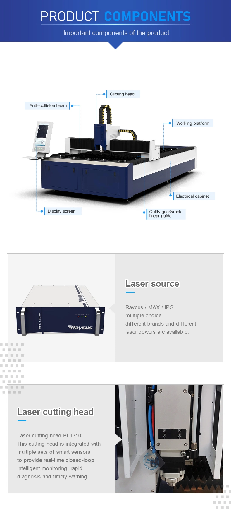 OEM/ODM CNC Fiber Laser Metal Cutting Machine Price for Stainless Steel Aluminium