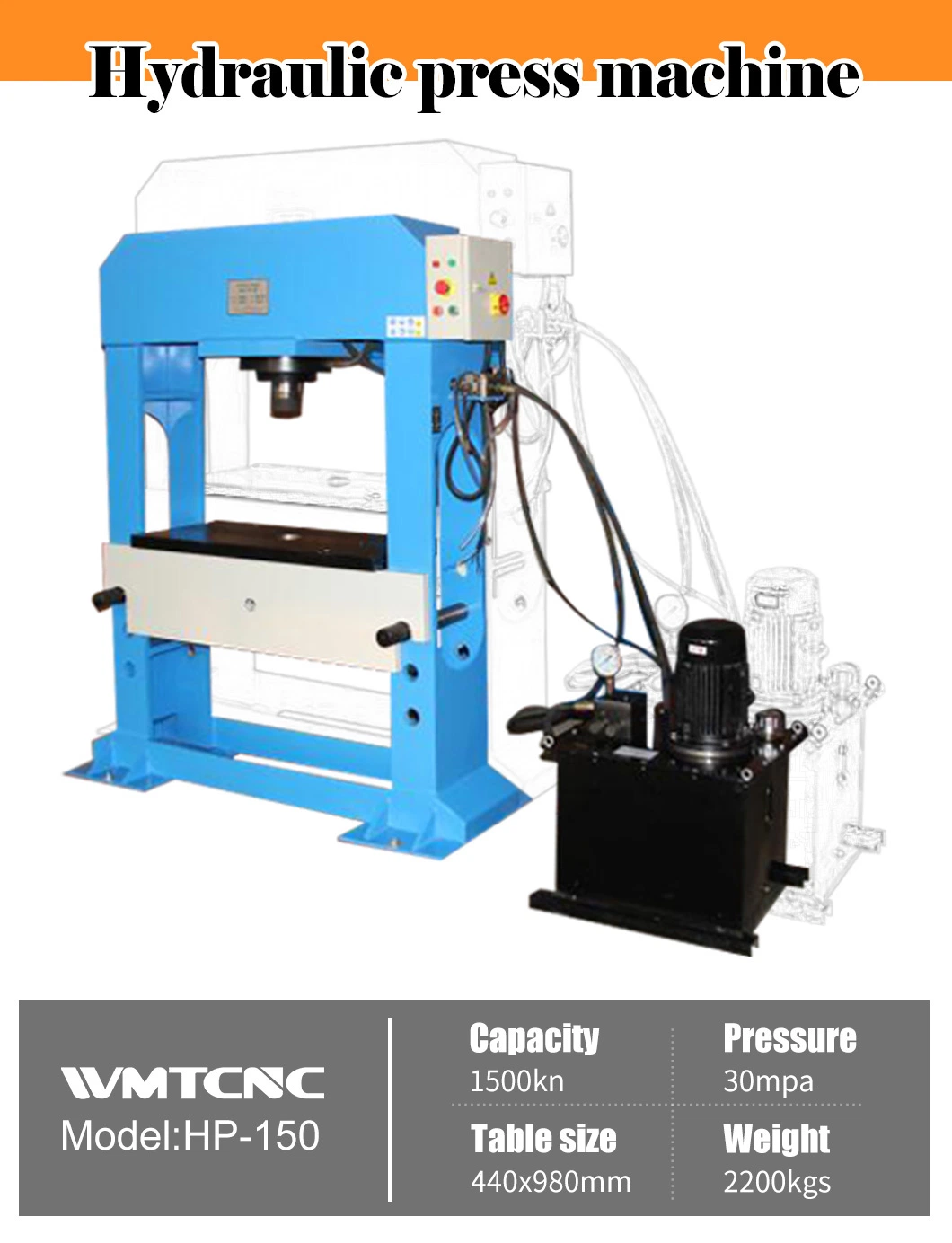 HP-150 ton hydraulic power press machine