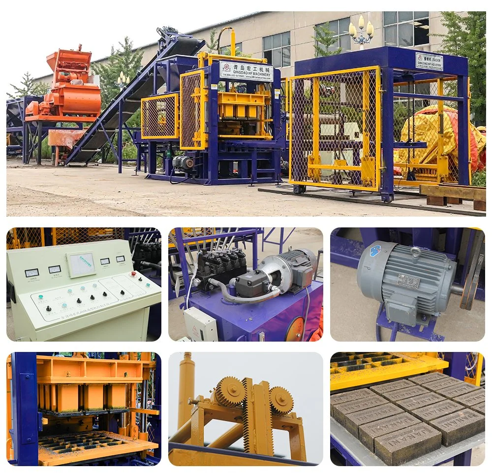 Qt6-15 Full Automatic Hydraulic/Hollow Solid/Concrete Cement/Brick Block Machine Construction Manufacturer