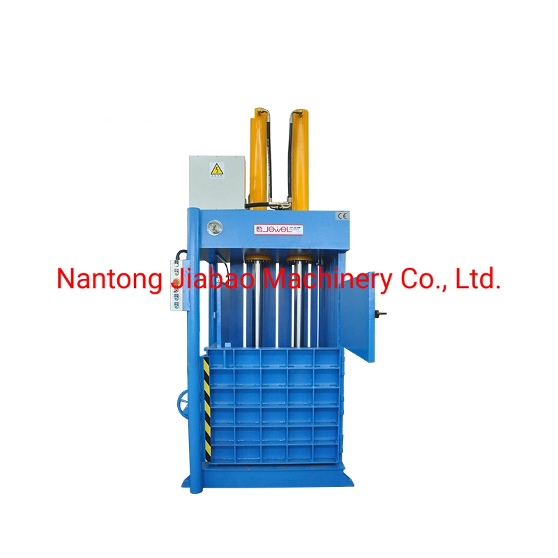 Heavy-Duty Double Cylinder Vertical Hydraulic Baler Plastic Bottles UK Standard Factory Direct Fiber Press Low Failure Foam/Rigid Plastic/Hay/Fiber Recycling CE