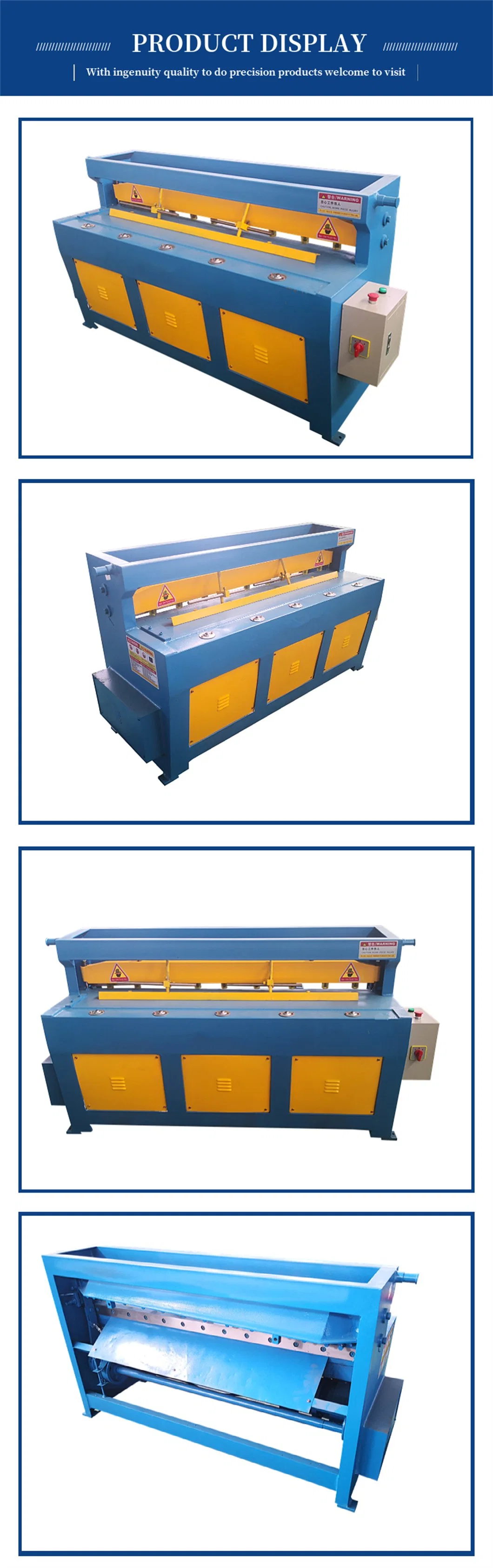 Electric Mechanical Sheet Metal Shearing Cutter Machine/Motor Driven Plate Guillotine Shear Cutting Machine/Small Electric Sheet Metal Shearing Machine